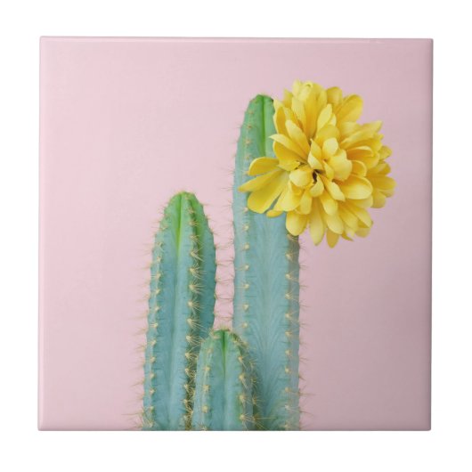 青いサボテンのトリオ タイル (正面)