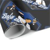 青いサポート警官を支持して下さい ラッピングペーパー (ロールコーナー)