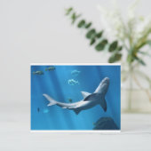 青いサメ海 ポストカード (スタンド正面)