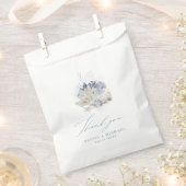 青いサンゴと海のビーチをテーマ感謝していにした フェイバーバッグ (クリップ留めされた状態)