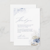 青いサンゴと貝殻のビーチをテーマにしたサンキューユナイテッド サンキューカード (正面/裏面)