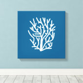 青いサンゴの水中競技生活 キャンバスプリント (インサイチュ (ウッドフロア))