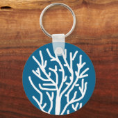 青いサンゴの水中競技生活 キーホルダー (正面)