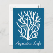 青いサンゴの水中競技生活 ポストカード (正面/裏面)