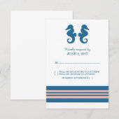 青いサンゴ航海のの乗馬応答カード 出欠カード (正面/裏面)