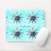 青いサンダー_コーブのサンフェース マウスパッド (マウス)