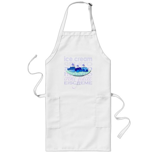 青いサンデー ロングエプロン (正面)