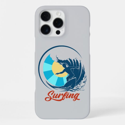 青いサーファー iPhoneケース (裏面)
