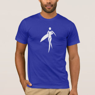 青いサーフィンの女の子 Tシャツ