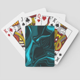 青いシアンとダークファンドの曲線または起伏 トランプ