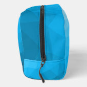 青いシアン色のグラデーションジオメトリメッシュパターンモノグラム ドップキット (右)