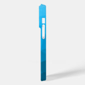 青いシアン色のグラデーションジオメトリメッシュパターン三角形 Case-Mate iPhoneケース (裏面 / 左)
