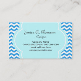 青いシエレガントボモダンロン 名刺