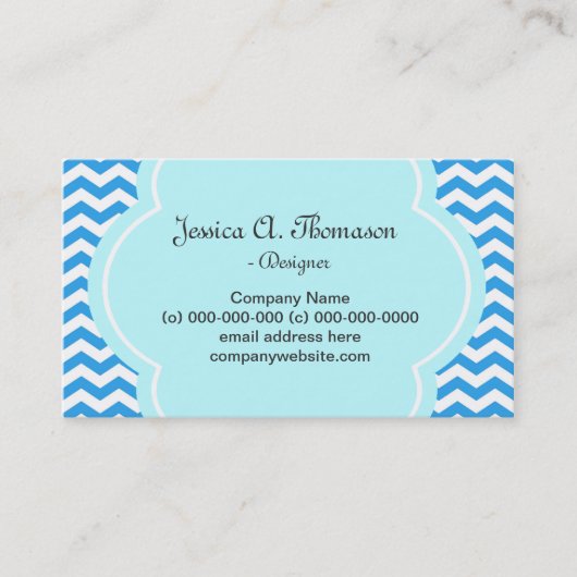 青いシエレガントボモダンロン 名刺 (正面)