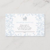 青いシノワズリーフラワーディアパーくじカードゲーム 名刺 (正面)