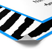 青いシマウマの名前アートウォールプリント ポスター (角)