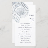 青いシモダンェルビーチ結婚式の座席表 (正面/裏面)