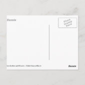 青いシャッターと花 ポストカード (裏面)