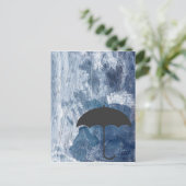 青いシャワーの傘 ポストカード (スタンド正面)