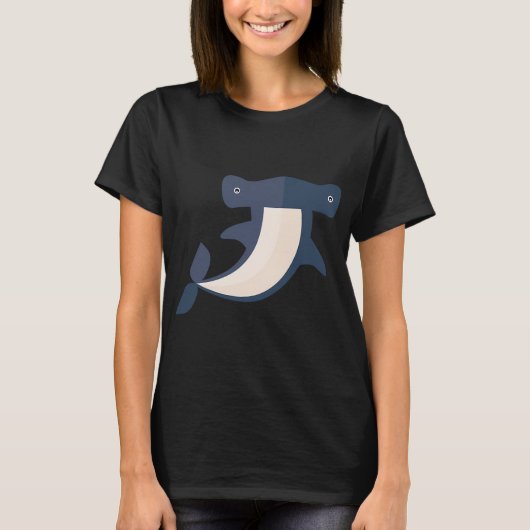 青いシュモクザメ Tシャツ (正面)