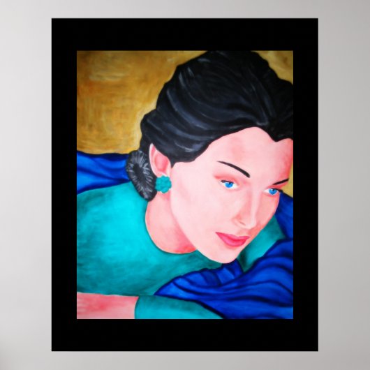 青いショール ポスター (正面)