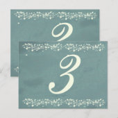 青いシルクテーブル番号 ポストカード (正面/裏面)