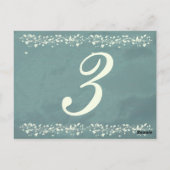 青いシルクテーブル番号 ポストカード (裏面)