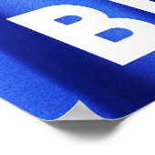 青いシルク写真の選挙で青に投票 ポスター (角)