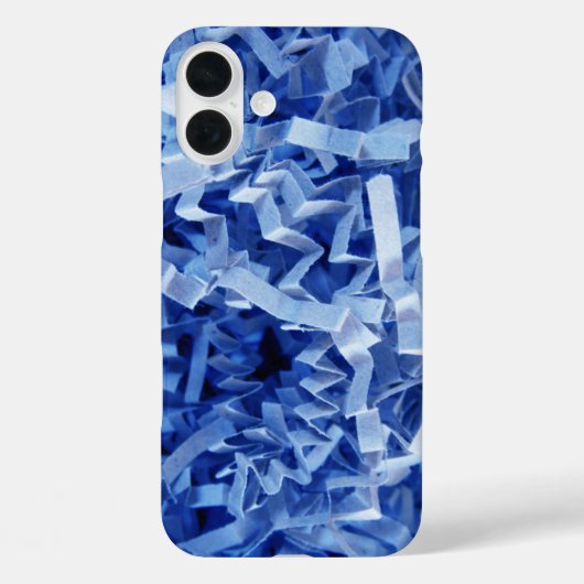 青いシワシワのシュレッダー紙の写真 Case-Mate iPhoneケース (裏面)