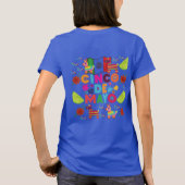 青いシンコ・デ・マヨのキャンバス Tシャツ (裏面)