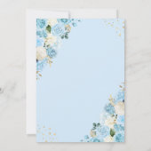 青いシンデレラのお姫様 スウィート16 招待状 (裏面)