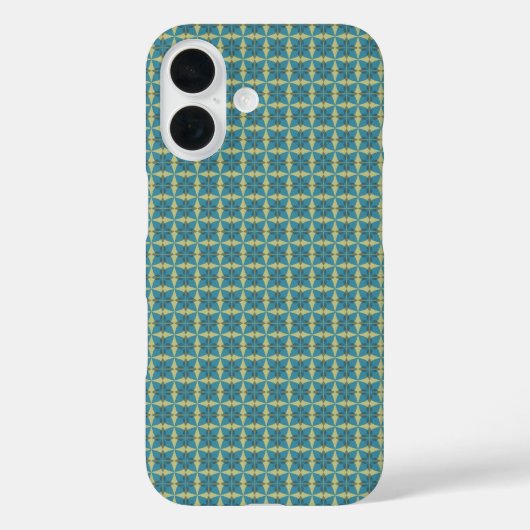 青いシンプルな葉のパターン Case-Mate iPhoneケース (裏面)