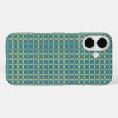 青いシンプルな葉のパターン Case-Mate iPhoneケース (裏面 (横))