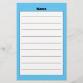 青いシンプル板紙の文房具 便箋 (正面)