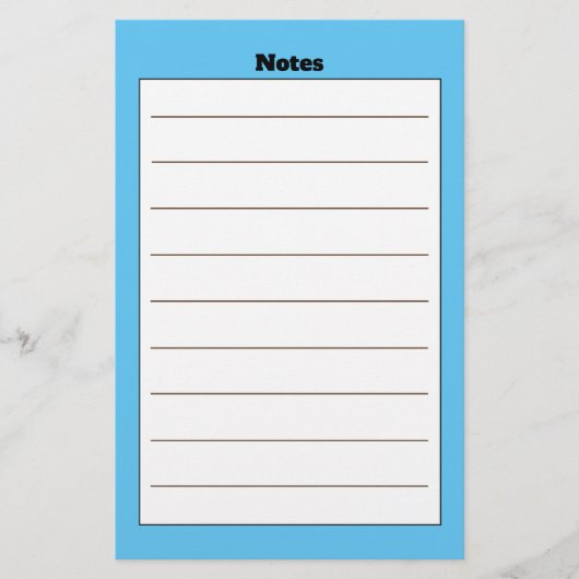 青いシンプル板紙の文房具 便箋 (正面)