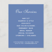 青いシーシェルのロゴフライヤー チラシ (裏面)