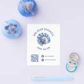 青いシーシェルのロゴフライヤー チラシ (シングル)