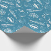 青いシーシェル海 ラッピングペーパー (角)