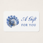 青いシーシエレガントェルのロゴギフトカード (正面)