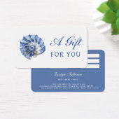 青いシーシエレガントェルのロゴギフトカード (デスク)