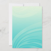 青いシーホース結婚式の招待 招待状 (裏面)