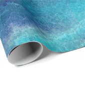 青いシー緑のエーゲートテクスチャ ラッピングペーパー (ロールコーナー)