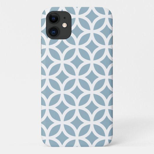 青いジオメトリックパターンiPhone、プラスおよびProケース Case-Mate iPhoneケース (裏面)
