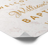 青いジオードの少年 洗礼 マルブル ゴールドクロス ウェルカム ポスター (角)