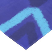 青いジグザグドット ファンキーなパターン テーブルクロス (アングル)