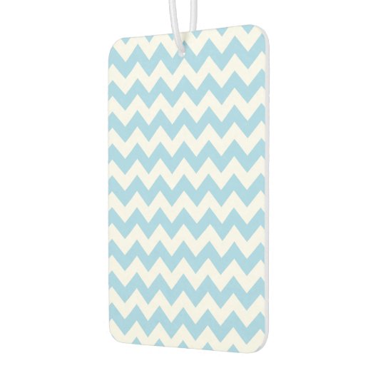 青いジグザグ、青い山形、幾何学模様 カーエアーフレッシュナー (左)