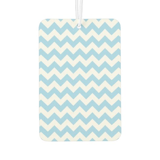青いジグザグ、青い山形、幾何学模様 カーエアーフレッシュナー (裏面)