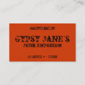 青いジプシーの目 名刺 (裏面)