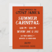 青いジプシーの目 招待状 (裏面)