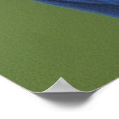 青いジャケットとビーニーのマウス | AIアートポスター ポスター (角)